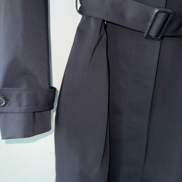 Reiss Stylish Classy Black Trench Coat Size Small - Picture 5 of 13